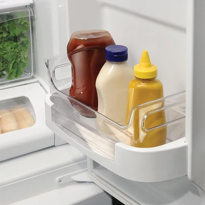 iDesign Plastic Condiment Organizer with Handles for Fridge - Clear - Made in USA
