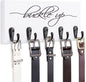 Tie Rack and Belt Organizer for Closet, Wall Mount Belt Hanger and Tie Organizer for Stores and Displays Mens Accessories for Easy Selection and Space Saving Efficiency(11.4" x 4.7") (White)