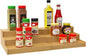 Lenwi Spice Rack Organizer for Cabinet, 3 Tier Expandable Bamboo Spice Storage for Kitchen Cupboard Pantry
