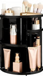 HBlife 360 Rotating Makeup Organizer Adjustable Carousel Large Capacity Revolving Perfume Organizer Skincare Organizers Cosmetic Storage Spinning Holder for Vanity, Black