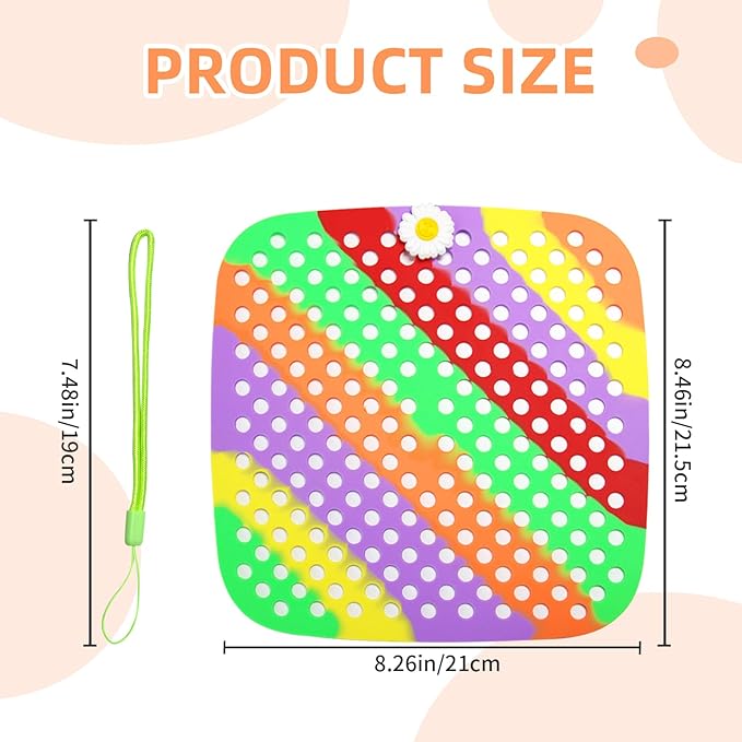 2PCS Shoe Charm Organizer - Hanging Silicone Shoe Charm Holder with 194 Holes, Portable Display Net for Shoe Charms (Black & Colorful)