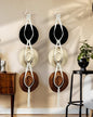 Gute Macrame Hat Hangers, Boho Hats Rack for for Wall Hanging, Black White Woven Women Hat Holder Organizer for Wide Brim and Fedoras Sun Hat Cowboy Hat Display(White,6 Hat Style)