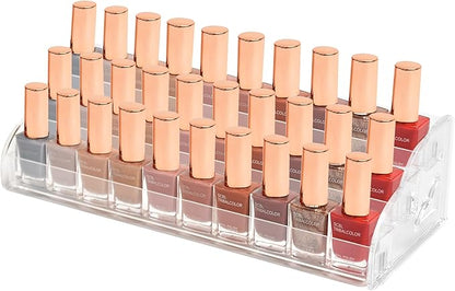 Nimiah Nail Polish Storage Organizer - 3 Tiers Nail Polish Holder Acrylic Cosmetics Display Rack for Sunglass Essential Oils Ink Bottles