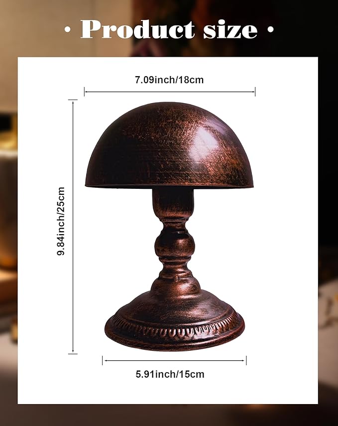 CHADWICK Hat Stand Vintage Style Dome Shape Freestanding Hat Stands for Display Metal Hat Display Stand Cowboy Hat Rack Wig Holder Hat Rack Stand Helmets Wigs Hats Caps Stand (Bronze)