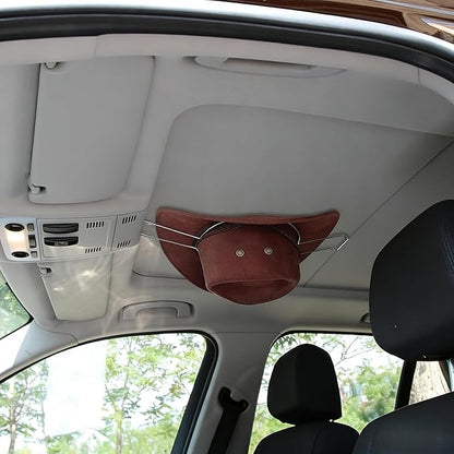 Cowboy Hat Holder and Rack, Built-in Spring Sturdy Heavy Duty Hat Bracket Hanger, Car Mounted for SUV Truck Auto