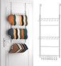 HapiRm Over Door Hat Rack - 3 Tier Wall Mounted Hat Organizer with 16 Hooks and 10 Movable Clips, Cap Hanger Storage up to 26 Caps for Door, Bedroom, Closet USPTO Patent Pending（Silver）