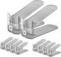 CiBiZi Clear Shoe Slots Organizers 10Pack Shoe Stacker Organizer for Closet Shoe Stackers for a Pair of Shoes Shoe Display Shelf Shoe Rack Holders Space Saver Organizador de Zapatos (Grey)