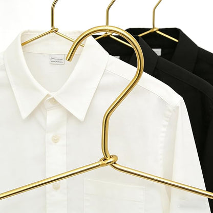 Gold Metal Wire Baby Clothes Hangers,12.6” Children Coat Pants Non Slips Toddler Infant Newborn Kids Hangers, Space Saving Baby Clothes Hangers