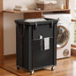 200L Laundry Hamper with Wheels, Rolling Laundry Basket with Metal Frame and Removable Bag, Large & Tall Dirty Clothes Hampers for Bedroom Aesthetic, Laundry Room, Bathroom, Dorm-Black
