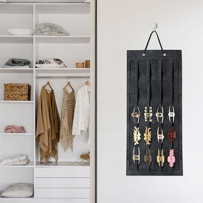 SMUK Large Hair Claw Clip Organizer Holder, Hanging Claw Clips Storage for Women Girls, Hair Clip Stand Holder for Wall, Door, Closet, Big Claw Clip Display for Teen Girls