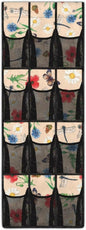 Butterfly Floral 12-Pocket Sports Gear Organizer, Ventilated Mesh for Shoes, Water Bottles, Towels, Gym & Locker Room Storage
