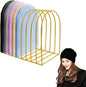 Beanie Holder Organizer, Knitted Hat Storage Rack Display Stand Metal Cap Holder for Winter Swimming Hat Display Home Entryway Tabletop Bedroom Closet Dresser Room Office (Gold, 1 Pcs)