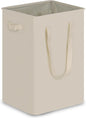 efluky Slim Laundry Basket, Narrow Laundry Hamper with Handles, Collapsible Dirty Clothes Hamper, Tall Laundry Bin for Laundry Room, Dorm and Bedroom, 90L Beige