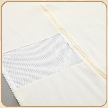 Aliceset 6 Pcs 24 x 65 inches Cotton Garment Bags for Hanging Clothes, Canvas Suit Bags for Clothes Coats Jackets Shirts Closet Storage Travel Gusseted Hanging Garment Cover