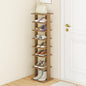 Tangkula 8-Tier Vertical Shoe Rack, Space-Saving Corner Shoe Organizer for 7 Pairs, Narrow Shoe Storage for Entryway, Front Door, or Closet