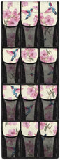 Hummingbird Flower Over The Door Shoe Organizer,Small Hanging Shoe Rack for Closet,Quick Dry Mesh Organizer Hanging for Pantry Bathroom Closet,Organizer for Bedroom Bathroom,Kitchen