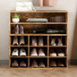 Aenuert 9-Cubby Shoe Rack with 2 Storage Shelf, 3-Tier Wood Shoe Organizer, Multifunctional Shoe Organizer Bench for Entryway, Mudroom, Hallway, Closet, Brown