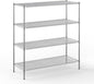 24" Deep x 60" Wide x 64" Height Wire Shelving Kit | 4-Tier | NSF Commercial Storage Rack Unit