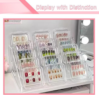 5-Tier Display Stand Rack, 2 Pack Nail Polish Organizer, Greeting Card Display Stand, Trading Card Holder for Sunglasses and Small Items