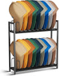 Cinati 2-Tier Hat Organizer for Baseball Caps, 18 Capacity Freestanding Baseball Cap Rack, Metal & Wood Hat Storage for Closet Entryway Bedroom, Black Cap Holder Stand, Gifts for Men Dad