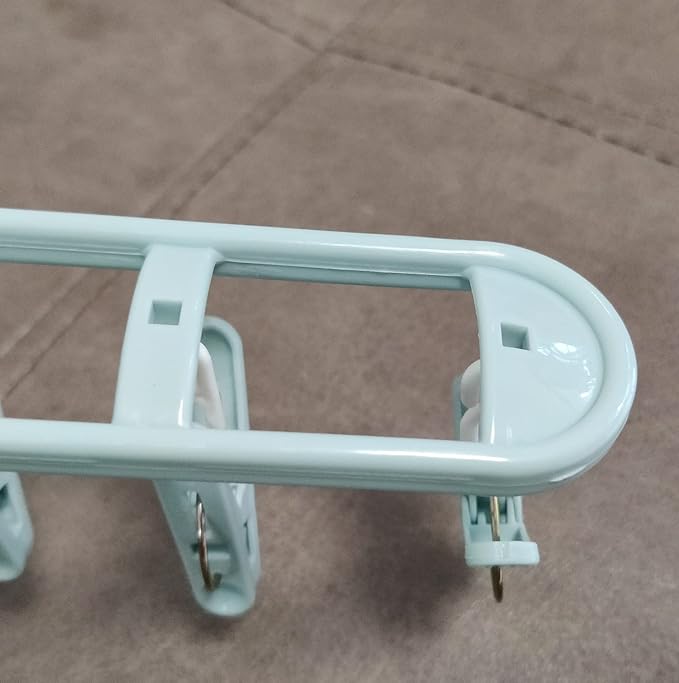 Collapsible Travel Shorts Skirt Shirt Socks Hangers with Clips Foldable Pants Clothes Plastic Suit Hangers Non Slip Closet Blue Organizer Retail Displays