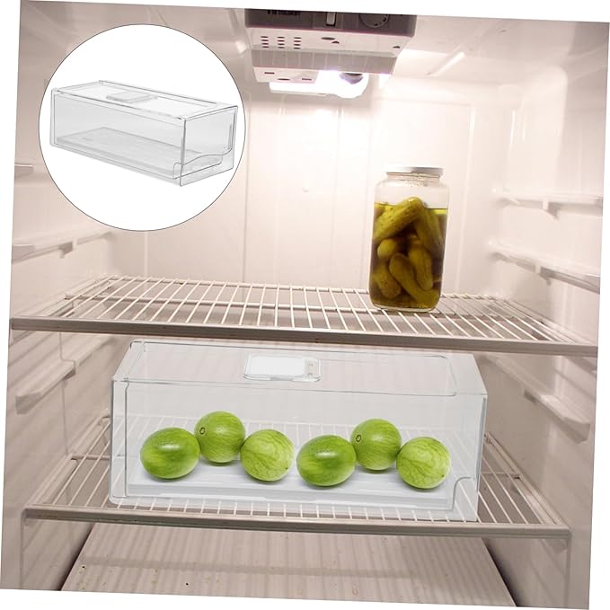 Alipis Fridge Drawer Organizer Drawer Type Crisper Fruit Vegetable Storage Containers Cheese Produce Containers for Fridge