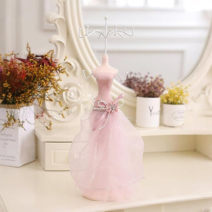 Jewelry Display Stand Tower, Hanging Mannequin Necklace Holder Lady Model Jewelry Organizer Earring Bracelet Ring Organizer