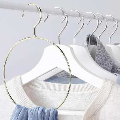 STOBAZA 5-Pack Scarf Organizer Hangers for Closet – Metal Non-Slip Scarf Holder, Space-Saving Belt & Tie Hanger for Neckties, Shawls Scarves, Veils, Pashminas Display, Tank Tops, Accessories