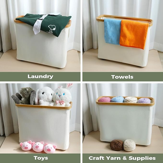 Elegant Toilet Paper Storage with Lid, Narrow Toilet Paper Holder Beside Toilet, Classy Bathroom Tissue Storage, Slim Toilet Paper Storage, Waterproof Oxford Fabric for Mega Rolls 30L (Gray)
