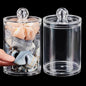 PH PandaHall 2pcs Acrylic Scrunchie Display Stand, Small Hair Ties Storage Organizer Clear Scrunchie Holder with Lid Hair Accessories Storage Rack for Women, 4.6 inch in Height