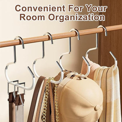 16 Pack Scarf Hangers,Metal Belt Hat Ring Hanger Non-Slip Scarf Storage Organizer with Grip Coating for Hanging Scarves Belts Hats Purses Tank Tops