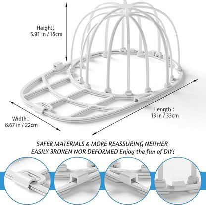 2 Pack Hat Washer for Washing Machine, Cap Washing Protector Holder Fit for Adult and Kid's Ball Caps