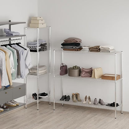 18" Deep x 60" Wide x 54" Height Wire Shelving Kit | 3-Tier | NSF Commercial Storage Rack Unit