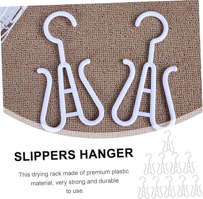 Homoyoyo 10Pcs Plastic Shoe Drying Hooks Multi Functional Shoes Hanging Organizer for Home Easy to Drain