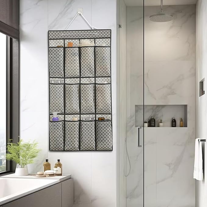 Over The Door Organizer, Hanging Shoe Organizer, Shoe Rack For Closet Hanging, Behind The Door Shoe Organizer, Mesh Large Pockets Shoe Rack Organizer, Hanging Storage Bag (B)