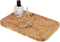 Karibiber Natural Marble Vanity Tray, 11.8" Travertine/Stone Bathroom Tray Countertop, Golden Stone for Perfume Jewelry Holder, Decorative Dresser Organizer, Storage for Kitchen Sink(Walnut Traver)