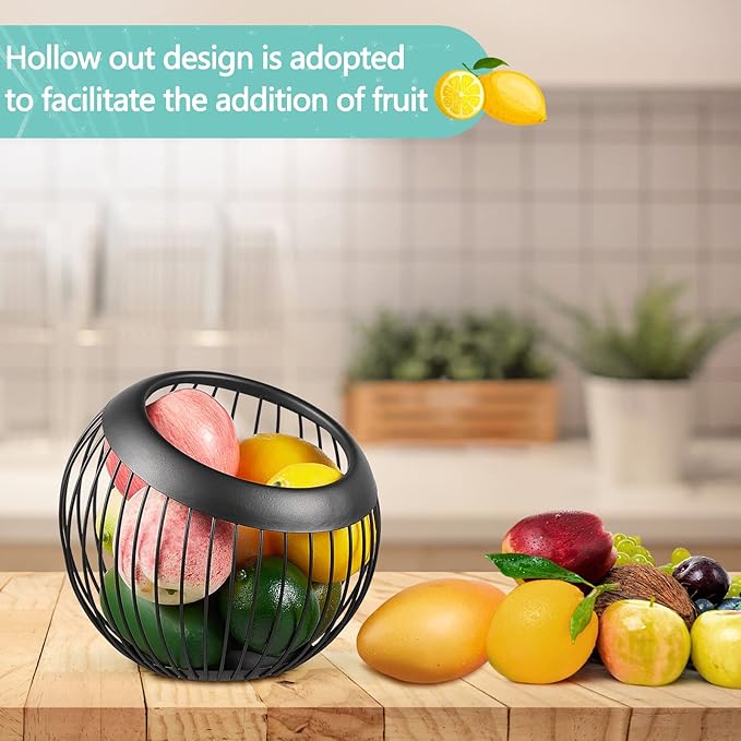 Patelai 2 Pieces Coffee Pods Holder K Pods Holder Large Capacity Coffee Pod Baskets Stainless Steel Cup Organizer Sturdy for Espresso Capsule Pot Storage Metal Wire Fruit Bowl Snack Storage(Black)