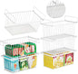 Enhanced Leak-Proof Bottom - Freezer Organizer Bins ，6 Pack Stackable Deep Freezer Organizer Bins for 7 Cu.FT Small Chest Freezer，organization and storage，pantry organizers(4 Pack-white)