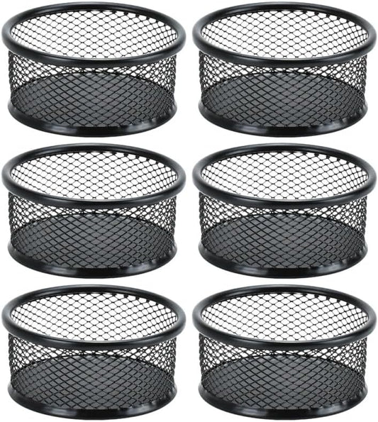 SUPVOX 6 Pcs Paper Clip Holders Black Iron Mesh Desk Use by SUPVOX
