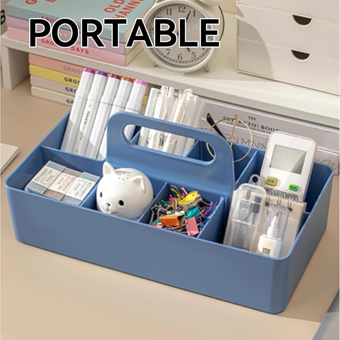 Portable Bath caddy for baby, Bathroom Makeup organizer Countertop with Handle,Skincare Organizer Caddy for Vanity,Storage Box with Handle,Large Cosmetic Display case for Dresser