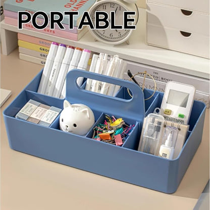 Portable Bath caddy for baby, Bathroom Makeup organizer Countertop with Handle,Skincare Organizer Caddy for Vanity,Storage Box with Handle,Large Cosmetic Display case for Dresser