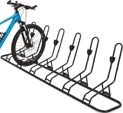Floor Bike Stand for 6 Bikes, Bike Rack Safeguard Disc Brakes & Derailleurs, Waterproof Bike Holder Road/Kids/MTB Bicycles, Fits 12"-29" Tires, Upgraded 0.63" Steel Tubes, Indoor Outdoor Garage