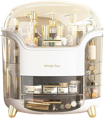Omeily Upgrade Large Makeup Organizer Countertop Vanity Organizer Cosmetic Organizer Makeup Storage Box Bathroom Counter Organizer Perfume Skincare Organizers Gift Women Clear Design Easy Visibility