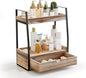 Boulphia 2-Tier Bathroom Organizer Countertop, Bathroom Sink Organizer Countertop, Vanity, Counter Shelf, Brown