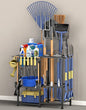 Garden Tool Organizer, Metal Yard Tool Organizer,Holds 70 Long-Handled Tools/Rakes/Brooms,Side Garden Pocket,Heavy Duty Steel Yard Tool Storage Rack for Garage,Shed, Outdoor(Black-Large)
