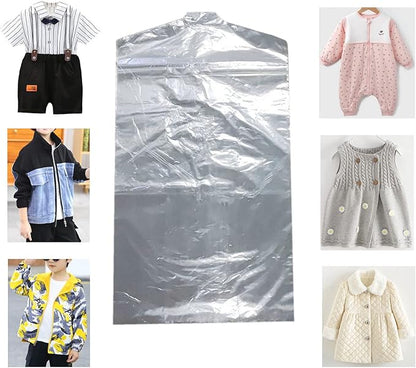 100 Pack Garment Bag,Transparent Clothing Cover, Storage Bag for Short or Children's Clothing (40 * 70)