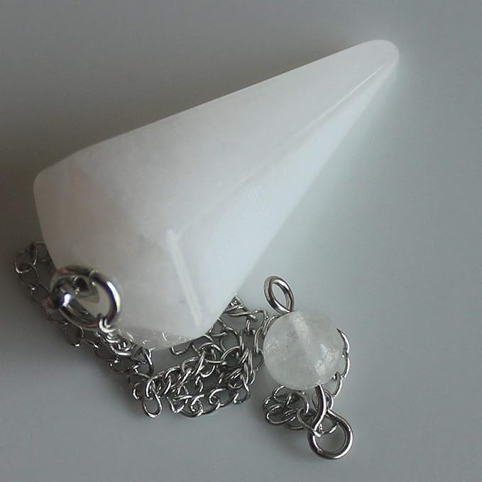 Faceted Mixed gemstone crystal pendulum point reiki chakra pendant bead Chain 6''