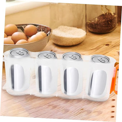 CHILDWEET Soda Can Organizer for Refrigerator Capacity Beverage Storage Bin Transparent Beer Can Holder for Kitchen and Bar Efficient Fridge