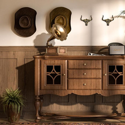 Cowboy Hat Rack 4 Pack Cast Iron Cowboy Hat Holder Cowgirl Hat Hanger Western Wall Decor Longhorn Decorative Wall Hooks for Storage and Organization at Closet Bedroom Antique Gold