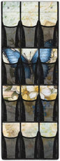 Retro Butterfly Over The Door/Wall Shoe Organizers,Space Saving Hanging Storage Holder,Hanging Shoe Organizer with 12 Mesh Large Pockets,Closet Rack for Home Bedroom Bathroom